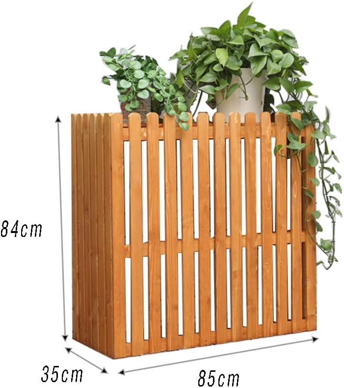 GENERIC Housse En Bois Pour Climatiseurs Extérieurs – Clôture AC Divisée Bleue 85 X 35 X 84 Cm – Parfaite Pour Dissimuler Et Protéger Les Unités De Climatisation.