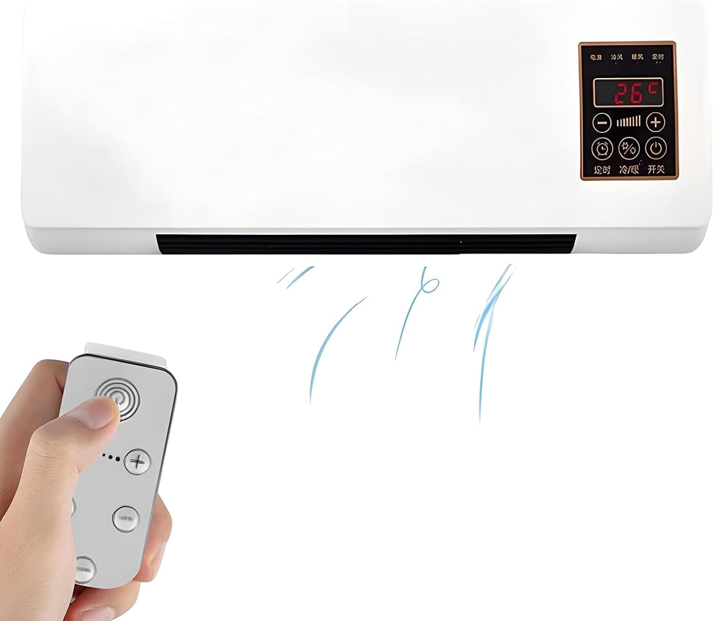 Ventilateur De Climatiseur Portable Mural Avec Télécommande - Unité à Fente Ultra-puissante, Mini Système De Refroidissement Mobile Pour La Maison Et Le Bureau