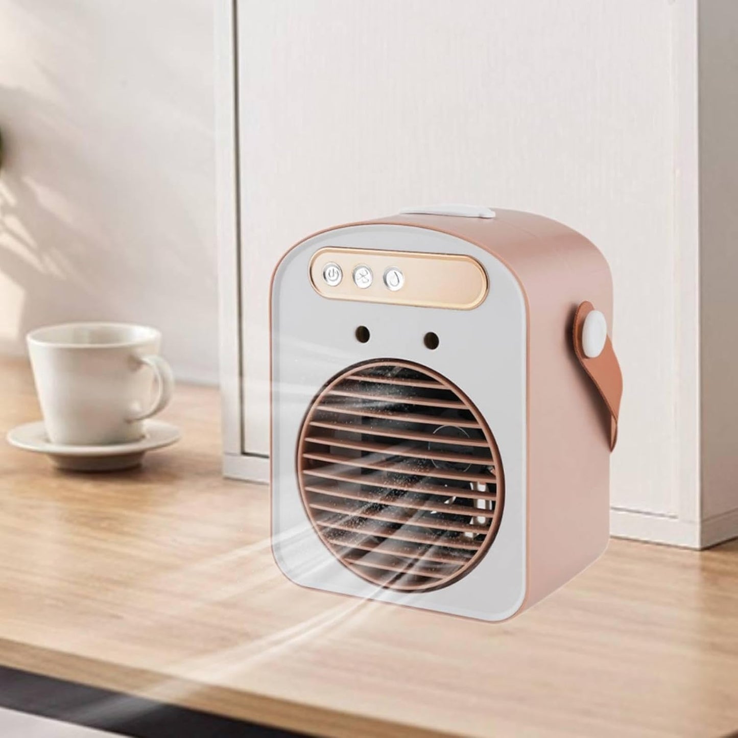 F Fityle Climatiseur Portable 2 En 1, Ventilateur De Bureau Avec Humidificateur, 3 Vitesses Réglables, Technologie Faible Bruit Pour Chambre Et Dorm