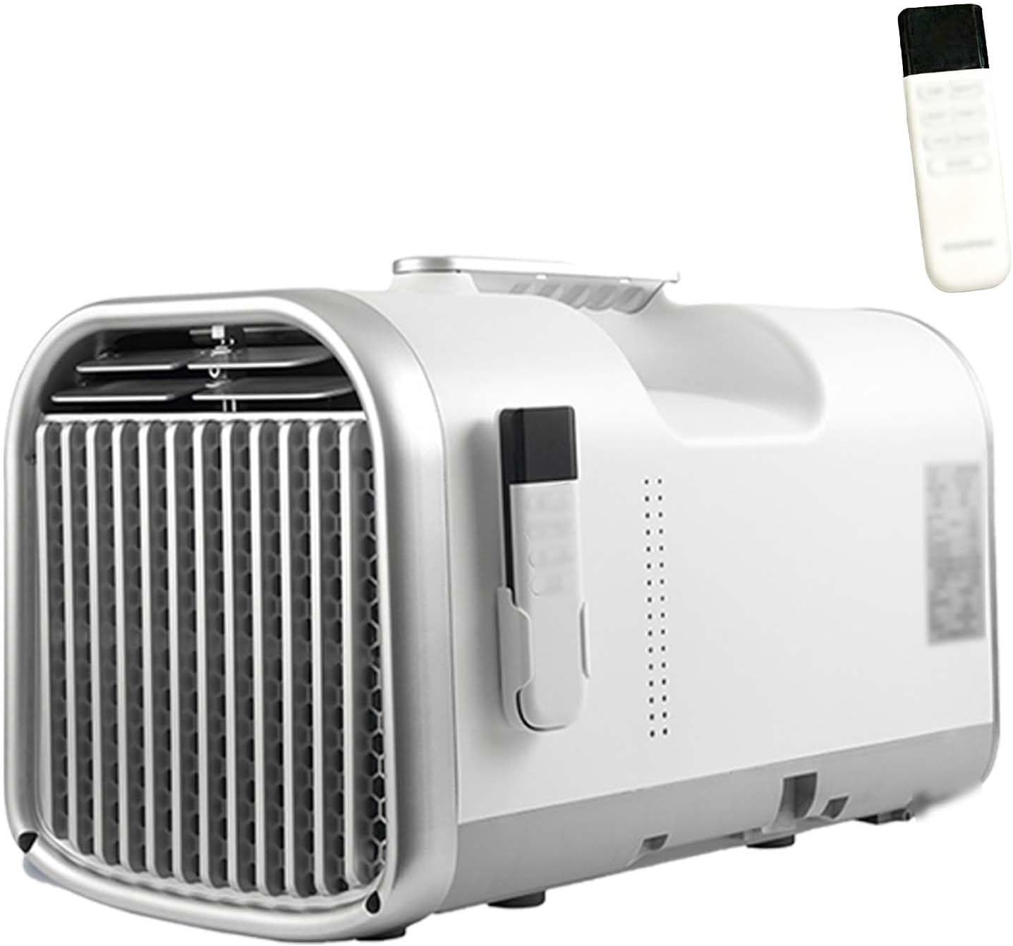 4-en-1 Portable Mini AC 4500 BTU, Déshumidificateur De Ventilateur De Refroidissement Silencieux Pour Caravane De Tente De VR, Conception Compacte Sans Drain Avec Télécommande, Mode De Sommeil Efficac