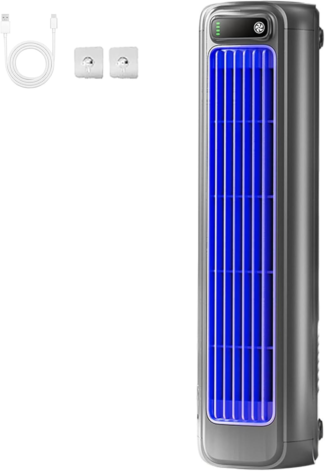 Ventilateur De Climatisation Portable, USB Rechargeable, 3 Vitesses, Mural, Refroidissement Silencieux Pour La Maison De Bureau De Chambre, Blanc D'abricot