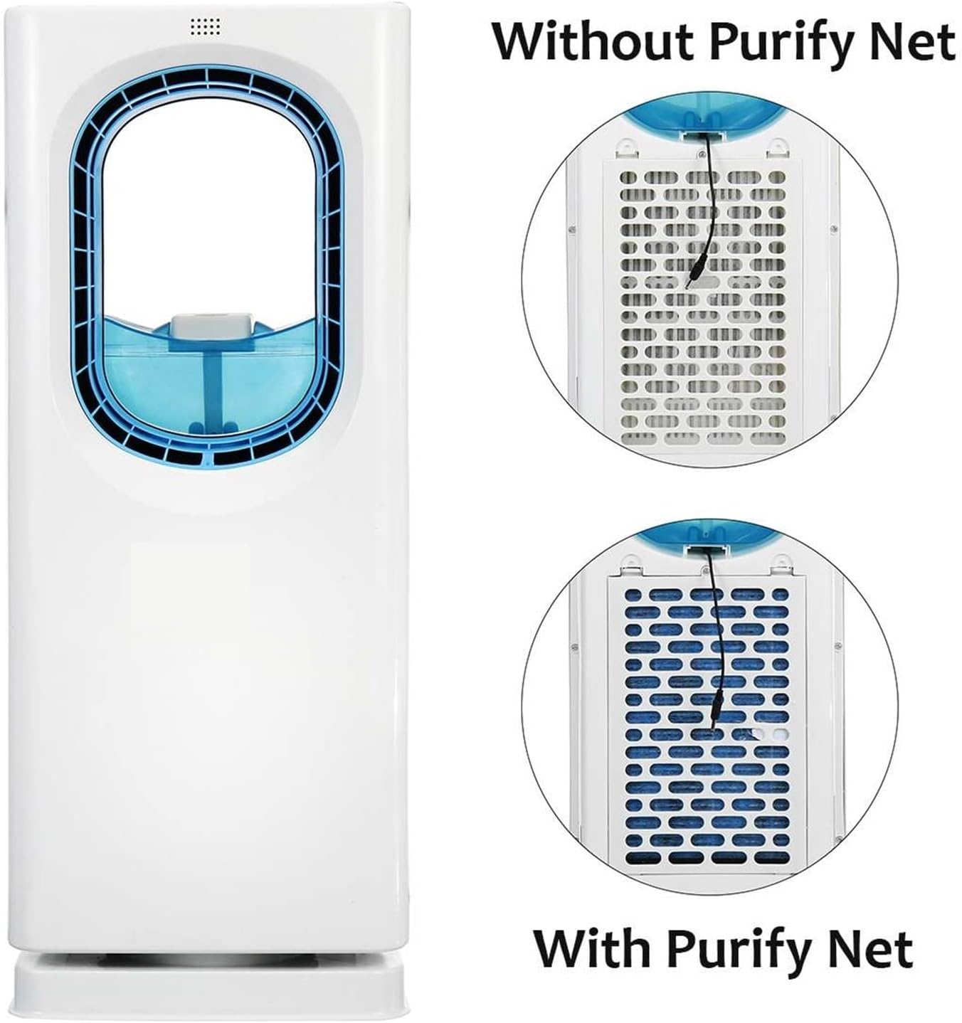 DieffematicKTY Climatiseur Mobile Air Conditioner Fan Air Humidifier Purification Household Room Floor-to-Ceiling Tower Fan Bladeless Air Cooler