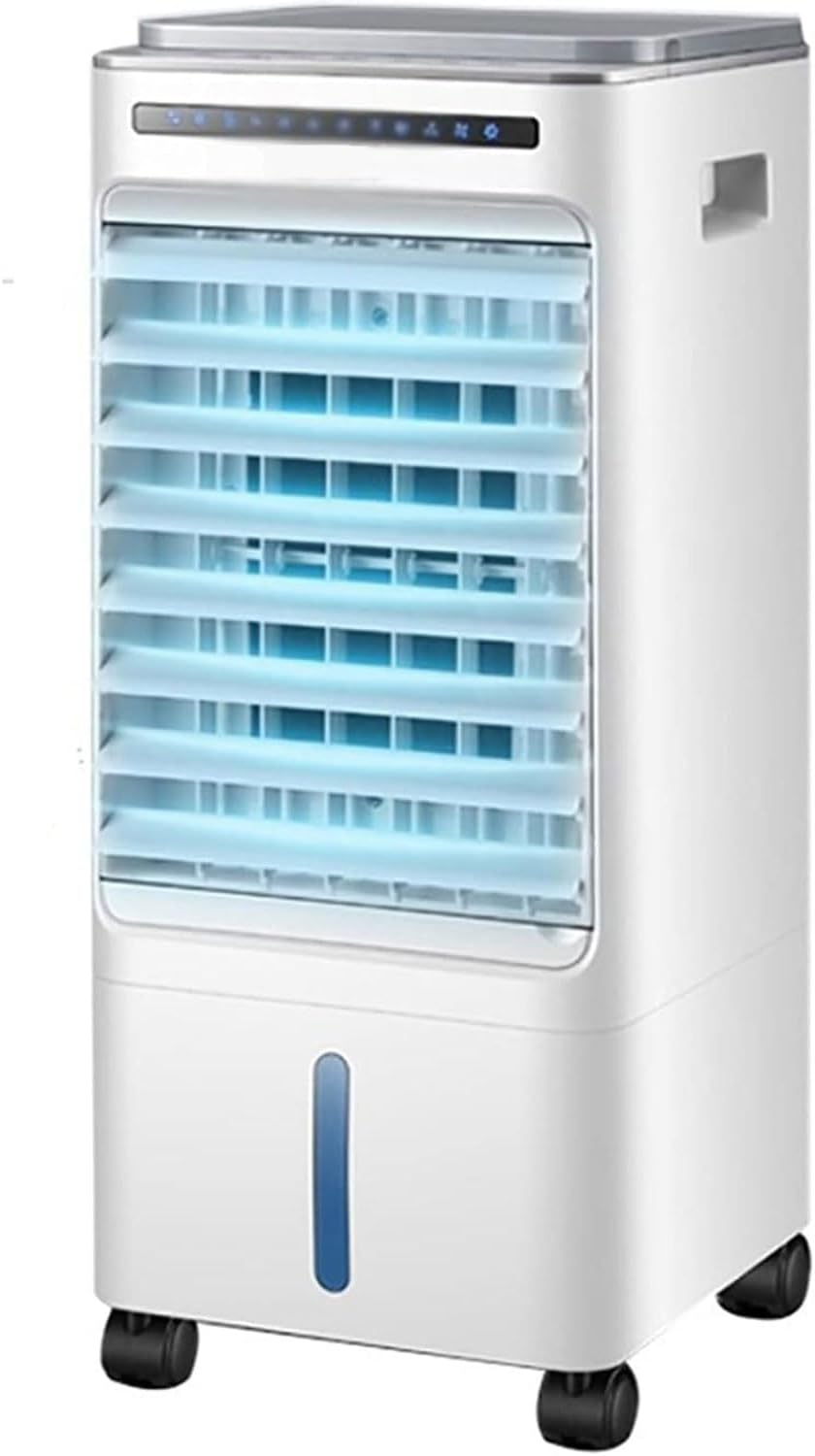Climatiseur Portable Ultra-Silencieux, 3 Vitesses, Oscillation Automatique à 60°, Minuterie 7 H Et 4 Compartiments à Glace Pour La Maison, Le Bureau, La Chambre Et Le Camping.