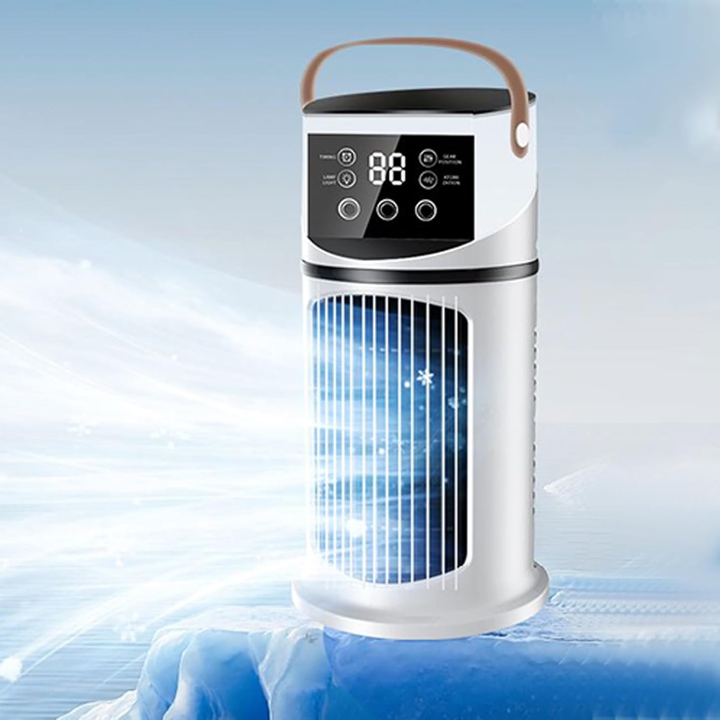 GENERIC Ventilateur AC Portable | Souffleur D'air Par évaporation | Unité AC évaporative Ventilateur Personnel Pour Bureau, Voiture, Chambre à Coucher, Bureau, Camping, Tente, Dortoir