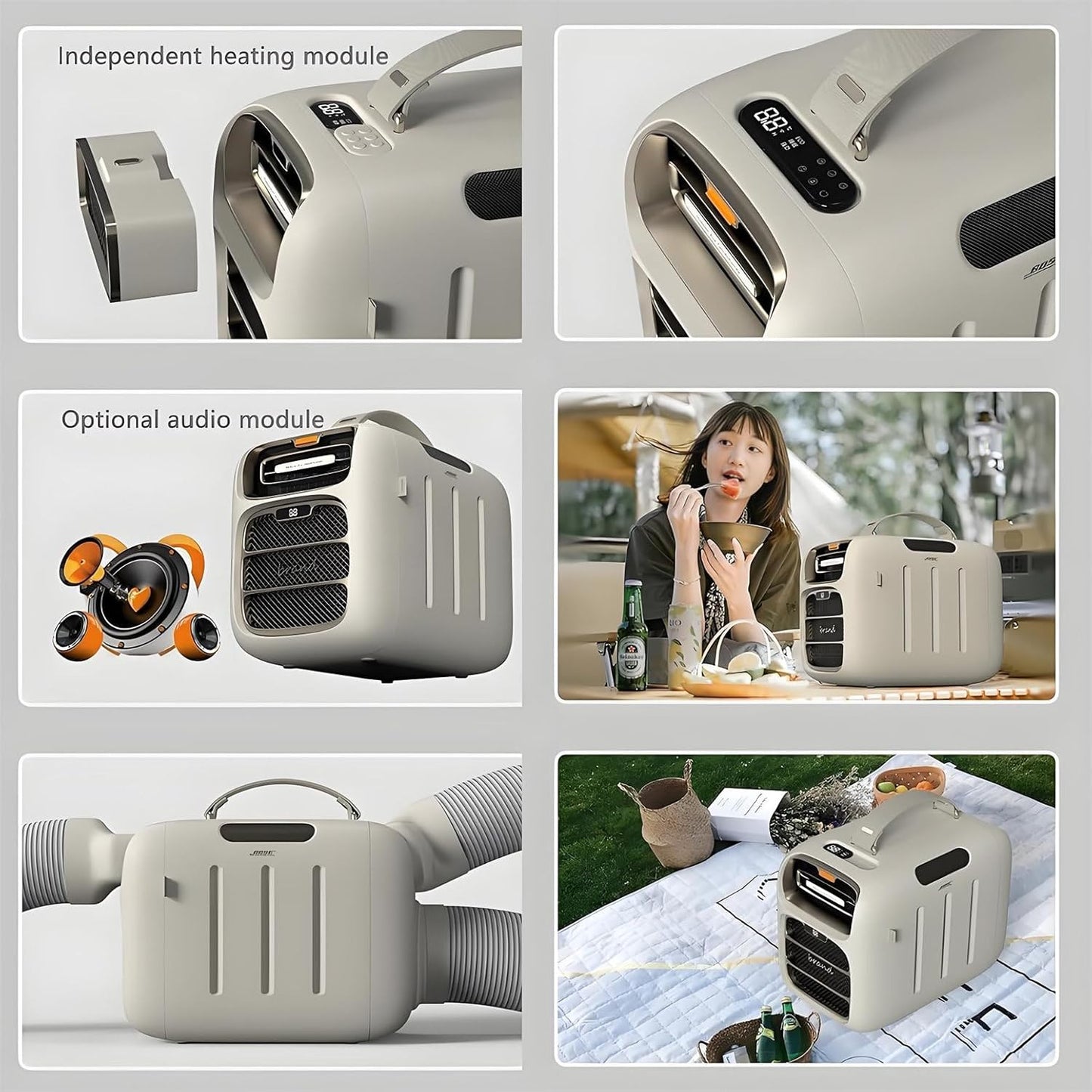 Climatiseur Portable, Refroidissement Rapide 5121 BTU, AC/DC 24 V, 3 Vitesses De Ventilation, Minuterie De Déshumidification Pour Camping-Car, Tente Et Usage Extérieur