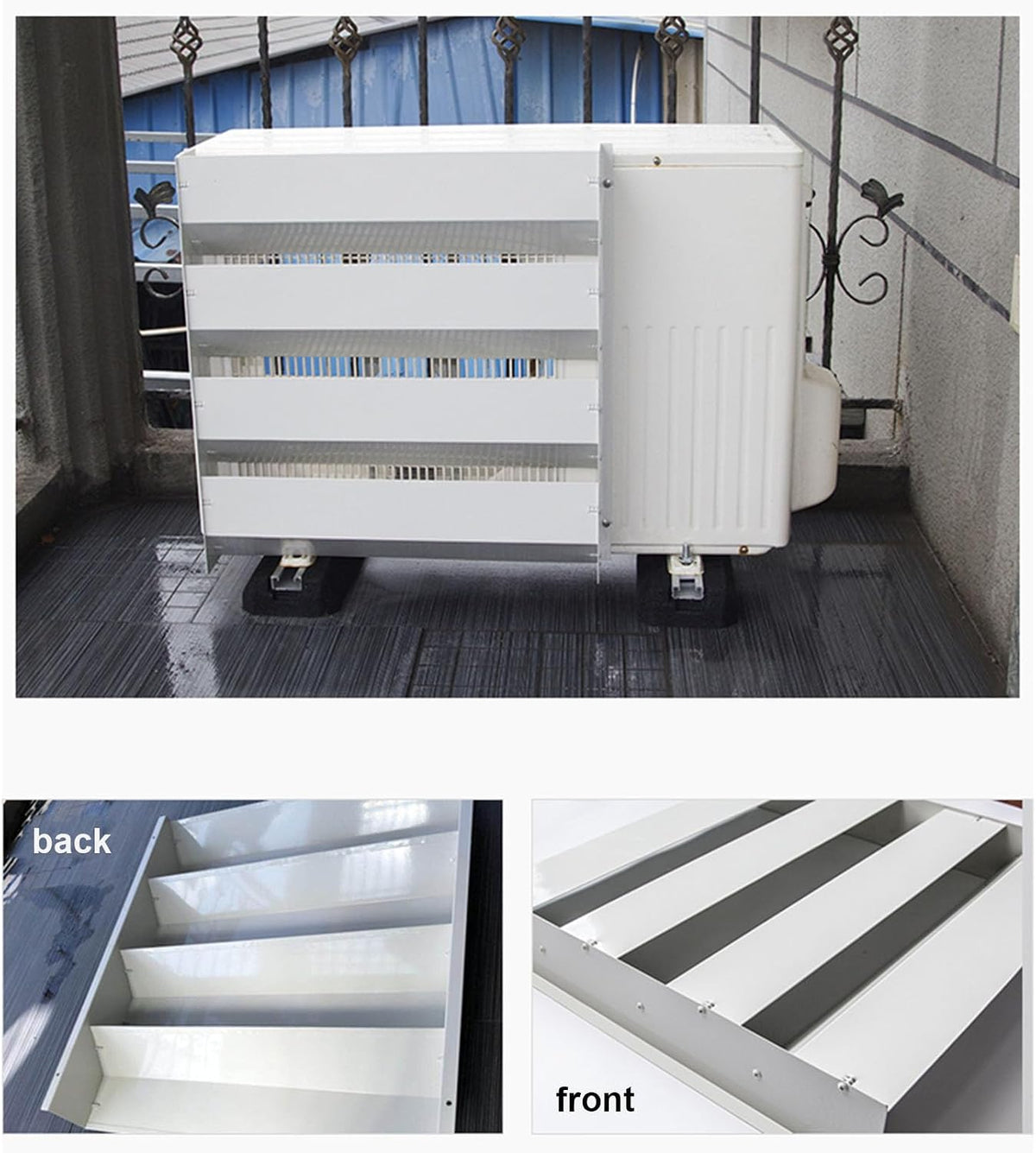 Grille De Protection Pour Grille D'aération Pour Climatiseur, Unité Extérieure – Persiennes Anti-soufflage Direct, Housse De Guidage Du Vent