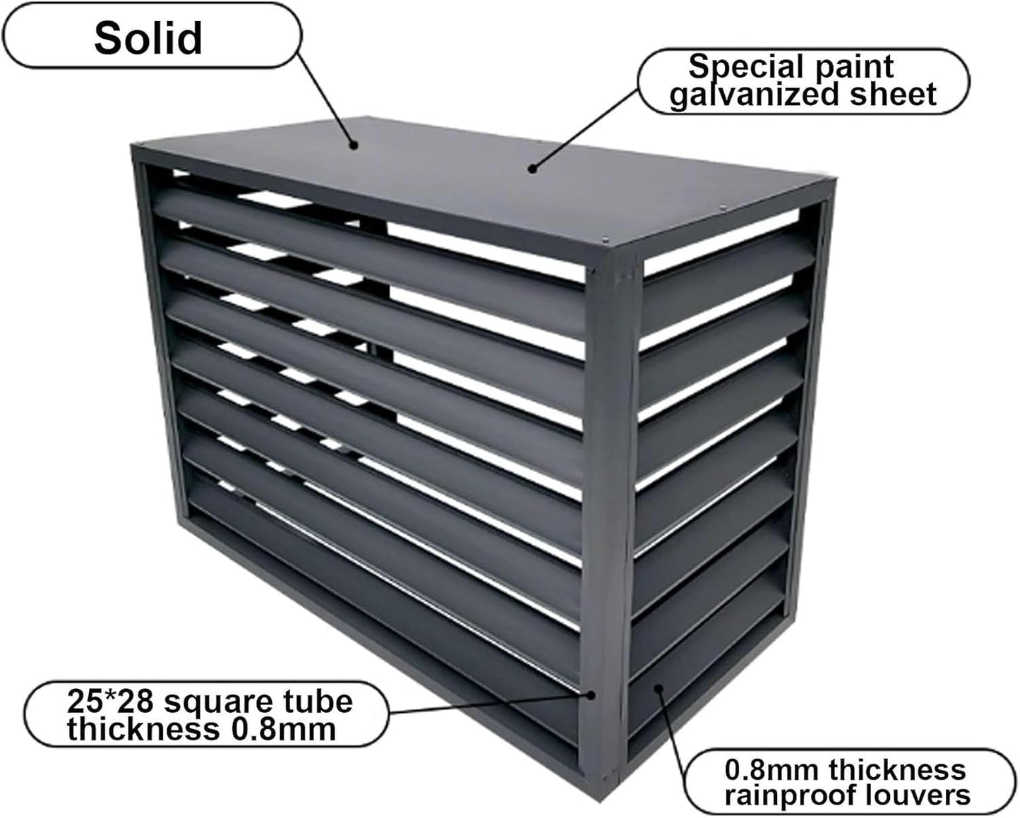 Mini Housse En Aluminium Pour Climatisation | Protection Pour Climatiseur Extérieur Et Pompe à Chaleur | Housse Résistante Aux Intempéries Pour Unités Extérieures | Ajustement Universel Pour Toutes