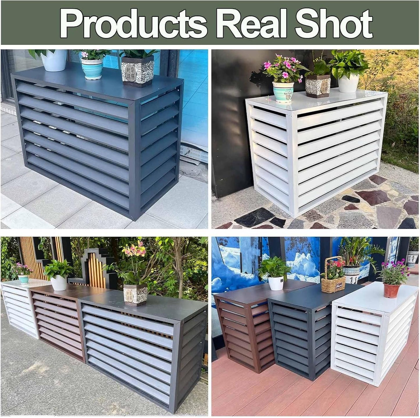 Housse De Protection En Aluminium Pour Climatiseur Extérieur, Imperméable, 110 X 60 X 80 Cm, Résistante Aux Intempéries, Couleur B, Essentielle Pour La Sécurité D'hiver Et D'été