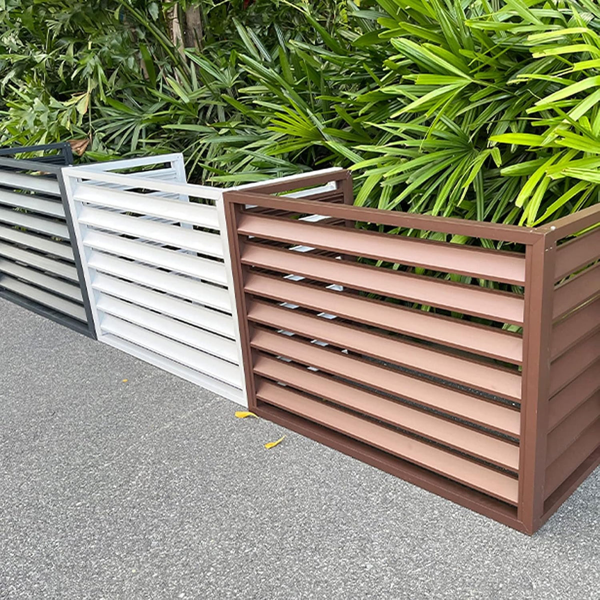 GENERIC Housse De Protection Pour Climatiseur Extérieur – Clôture De Protection En Aluminium Pour Climatisation Et Pompe à Chaleur, Bouclier Résistant Aux Intempéries, Idéal Pour Les Unités De Climatisation