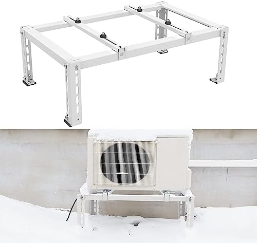 GENERIC Support De Montage Universel Pour Climatiseur - Support En Acier Robuste Jusqu'à 220 Kg - Installation Facile Sans Outils Pour Climatiseurs Extérieurs