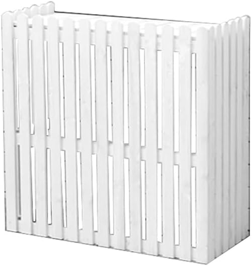  Housse De Protection En Bois Pour Climatiseur Extérieur – Écran De Protection Blanc Pour Climatiseur Split 105 X 45 X 99 Cm – Protection De Confidentialité élégante Pour