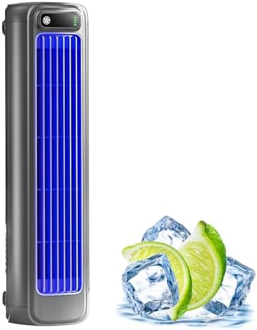 Ventilateur Sans Lame, Refroidisseur Personnel Portable Avec 3 Vitesses, USB Rechargeable, Fonctionnement Silencieux Pour Le Dortoir De Bureau à Domicile, Conception Verticale Facile Propre, Bleu