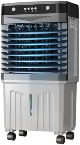 GENERIC Refroidisseur D'air évaporatif, Refroidisseur De Marais Portable Avec Oscillation à 120 °, Packs De Glace Et Télécommande, Whisper Quiet 3 Vitesses Pour Bureau De Garage De Chambre à Coucher, Ventilat