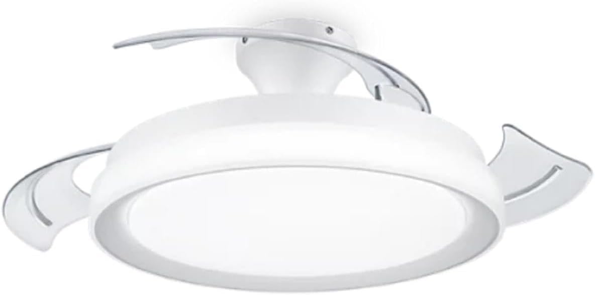  PHILIPS Solr Ventilateur à Pales Rétractables Avec LED, 3 Pales, Envergure 106 Cm, 4500 Lumens, 3 Nuances De Lumière Blanche (2700 K/4000 K/5500 K), Gradation Jusqu'à 10%, Avec Télécommande, Blanc