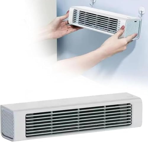  Ventilateur Mural Sans Perçage, Unité De Refroidissement Sans Fil Portable Avec Réglages à 3 Vitesses Et Refroidissement Instantané. 3000mAh Ventilateur De Bureau à Batterie Pour Chambre à Coucher, Bu