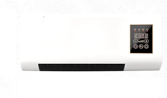  Mini Ventilateur Mural, Unité De Refroidissement Portable Pour Bureau De Chambre à Coucher. 30dB Fonctionnement Silencieux, écran Tactile Intelligent Et Télécommande.Chaleur Instantanée, Arrêt Automat