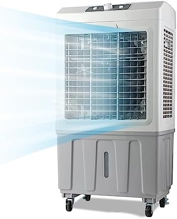 GENERIC Refroidisseur D'air évaporatif Portable, Réservoir De 40L Avec Cristaux De Glace, 120 Ventilateur Oscillant Pour L'utilisation Industrielle De Bureau à Domicile, Roues à Mouvement Facile, Système Puis