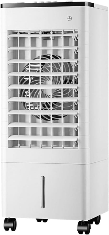 GENERIC Refroidisseur D'air évaporatif Portable Climatiseur 90° Large Oscillant Ventilateur De Refroidissement Avec 4 Modes 3 Vitesses 15H Minuterie Télécommande & Ice Packs 9L Réservoir D'eau Refroidisseur D
