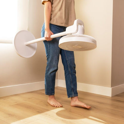 Cecotec Ventilateur Portable à Batterie EnergySilence 2600 Sunflower, 3 En 1, 22 W, Moteur BLDC, 13" De Diamètre, Batterie 2600 MAh, Affichage LED, Télécommande, Contrôle Tactile, Oscillation
