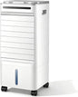  Climatiseur Mobile Silencieux Rafraîchisseur D'Air Mobile Double Réservoir, Télécommande, Écran Tactile, Minuterie 0-7h