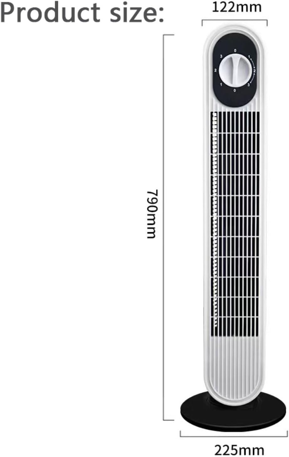  Ventilateur De Tour Sans Lame Pour Chambre à Coucher, 26ft/s Portable Standing Air Circulateur Avec 80 Oscillation, Fonctionnement 30dB Silencieux, 3 Réglages De Vitesse Et Poignée Pour Le Bureau, Cam