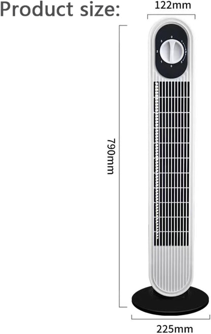  Ventilateur De Tour Sans Lame Pour Chambre à Coucher, 26ft/s Portable Standing Air Circulateur Avec 80 Oscillation, Fonctionnement 30dB Silencieux, 3 Réglages De Vitesse Et Poignée Pour Le Bureau, Cam