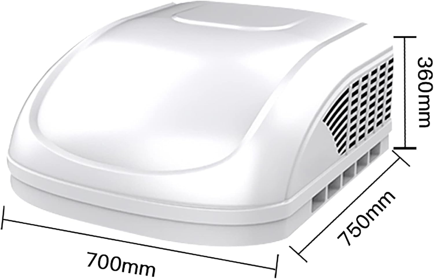  Climatiseur De Toit Cc Pour Camping-Car, Climatiseur Cc, Climatiseur Haute Efficacité Pour Camping-Car, Refroidissement Uniquement, Faible Bruit, 15 000 Btu, Pour Voiture, Camping-Car, Camion, Camping