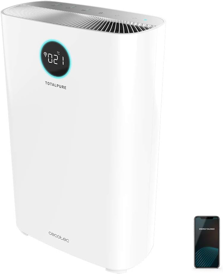  Cecotec Purificateur D'air TotalPure Connected 7500 Connected Purificateur D’air Avec 600 CADR, 200 M3 De Surface Couverte, écran LED Et Contrôle Via Wi-Fi. (2500 Connected)