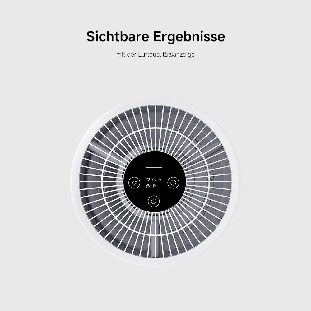  Xiaomi Purificateur D'Air Intelligent 4 Compact Pour Chambre,Filtre HEPA, CADR 230 M³/h, Silencieux，Élimine 99,97% Pollen/poils Animaux/Fumée/Poussière,Mode Sommeil Table/lit, Contrôle App/vocal