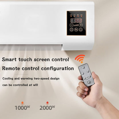  Climatiseur Portable Mural 2000W Avec Télécommande - Chauffage De Refroidissement AC Unité Pour La Chambre De Bureau à Domicile, Fonction De Synchronisation Intelligente