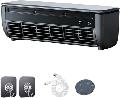  Ventilateur De Climatiseur Mural, Unité De Climatisation Murale, Chargement Sans Fil Pour Cuisine, Chambre à Coucher, Ventilateur De Refroidissement Sans Perçage, Refroidissement Instantané Pour
