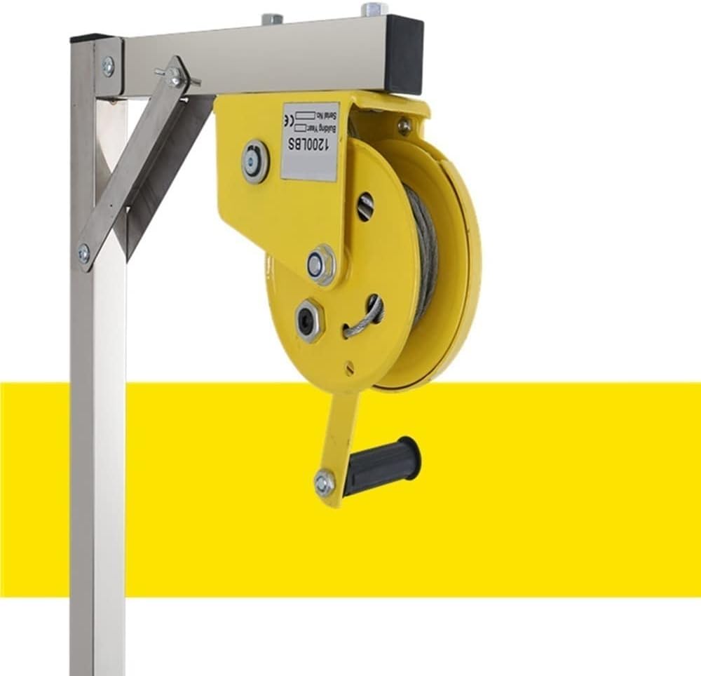  Treuil D'installation De Climatiseur En Acier Inoxydable - Élévateur Manuel Pliable Autobloquant Avec Corde De 15 M Pour Un Assemblage Facile En Extérieur