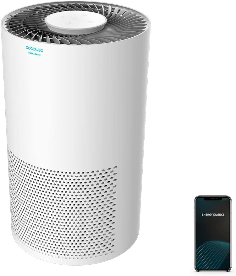  Cecotec Purificateur D'air TotalPure Connected 7500 Connected Purificateur D’air Avec 600 CADR, 200 M3 De Surface Couverte, écran LED Et Contrôle Via Wi-Fi. (1500 Connected)