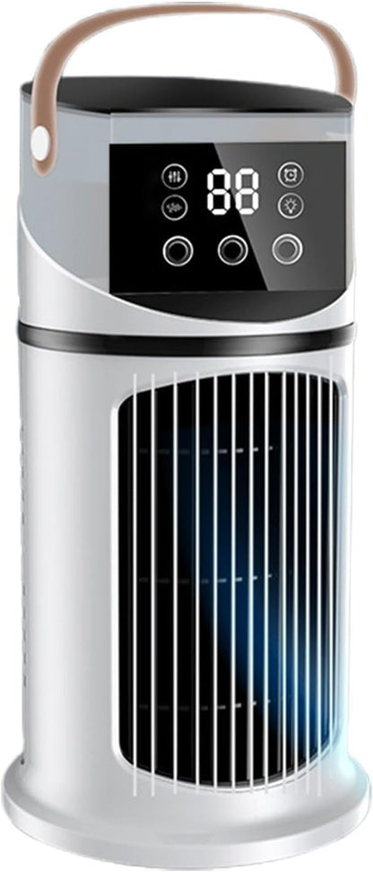  Climatiseur De Bureau - Rafraîchisseur D'Air Pour Pièces Avec Brumisation LED | Appareil 9 Vitesses Pour Chambre, Dortoir Et Espaces Étudiés