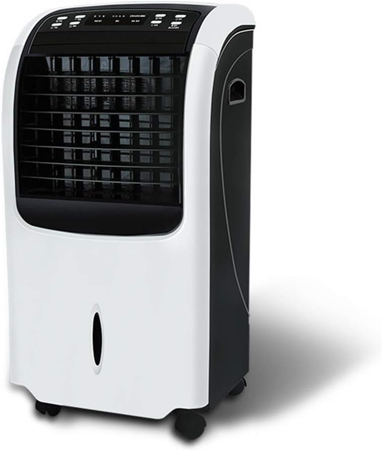  Portable Climatiseur évaporatif Mobile Air Ventilateur Oscillation Silencieux 3 En 1 Réglable Humidificateur Refroidisseur Avec Télécommande 3 Vitesses (White)