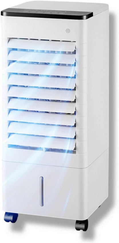 GENERIC Climatiseur Portable Sans Fenêtre, Rafraîchisseur D'air Par évaporation Avec Réservoir D'eau De 9 L, 4 Blocs De Glace, Minuterie De 15 H Et Télécommande. Idéal Pour L'intérieur Et L'extérieu