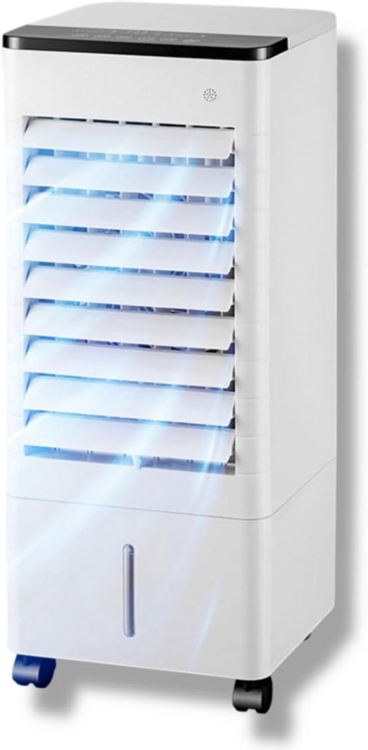 GENERIC Climatiseur Portable Sans Fenêtre, Rafraîchisseur D'air Par évaporation Avec Réservoir D'eau De 9 L, 4 Blocs De Glace, Minuterie De 15 H Et Télécommande. Idéal Pour L'intérieur Et L'extérieu