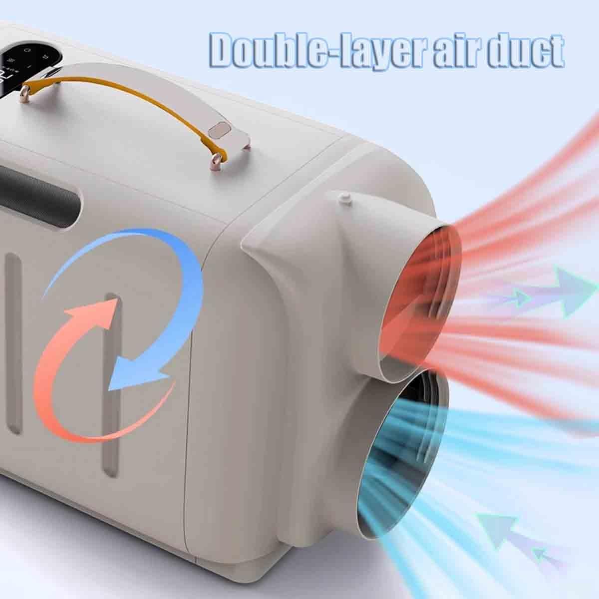  Climatiseur Mobile, Climatiseur De Camping Portable, Aucun Drainage Requis Et Télécommande, For Camping-car, Chambre, Bureau, Tentes Et Petites Pièces(Cooling)