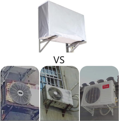  Housse De Climatiseur Protection Extérieure Anti Poussière Anti Neige Imperméable Résistant Au Soleil (80 * 28 * 54cm)