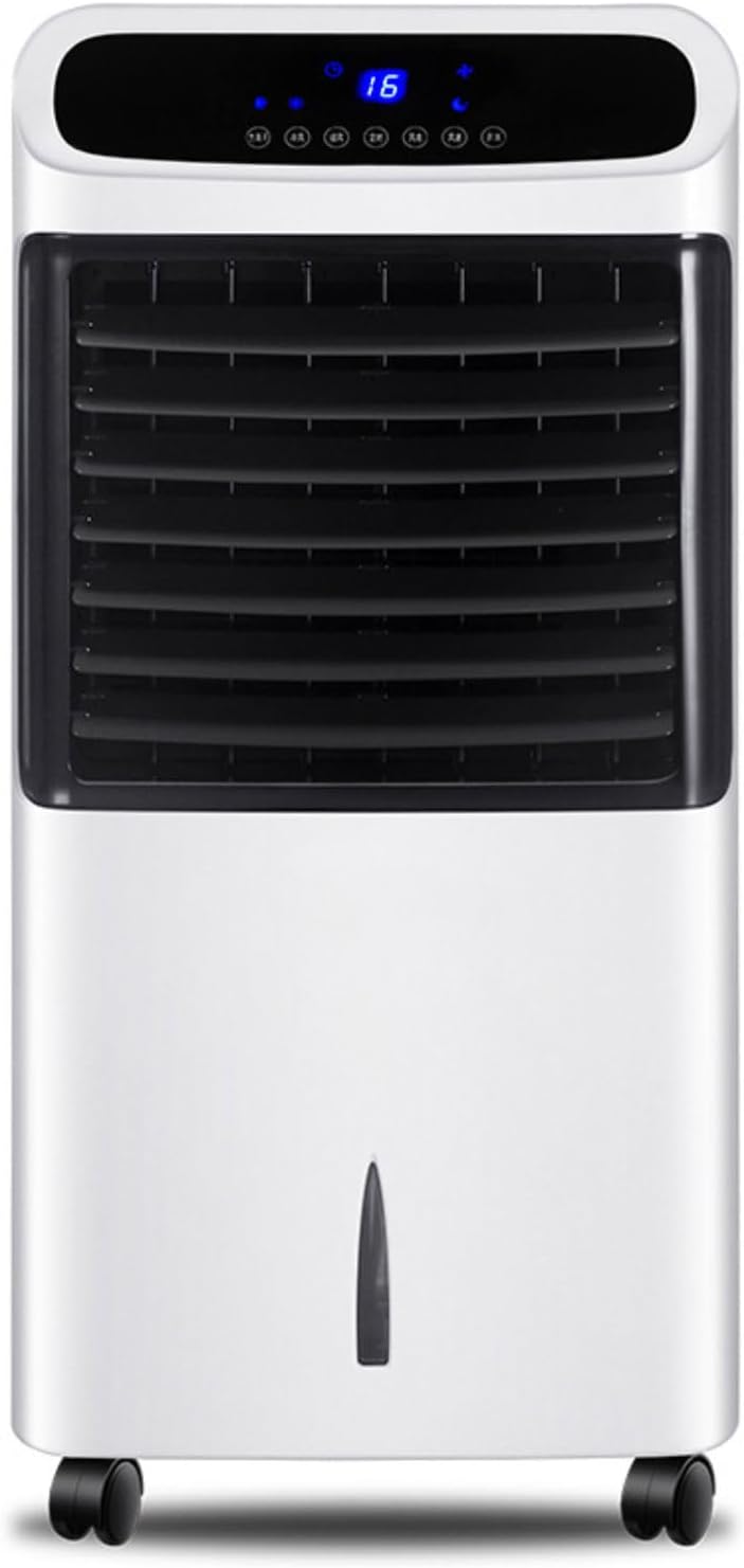  Refroidisseur D'air Ventilateur Humidificateur Climatiseur Mobile Portable Avec 3 Modes 3 Vitesses 8h Minuterie Et 60° Oscillant Réservoir Ventilateur De Circulation D'air Avec 2 Blocs Réfrigérants