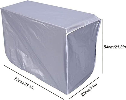  Housse De Climatiseur Protection Extérieure Anti Poussière Anti Neige Imperméable Résistant Au Soleil (80 * 28 * 54cm)