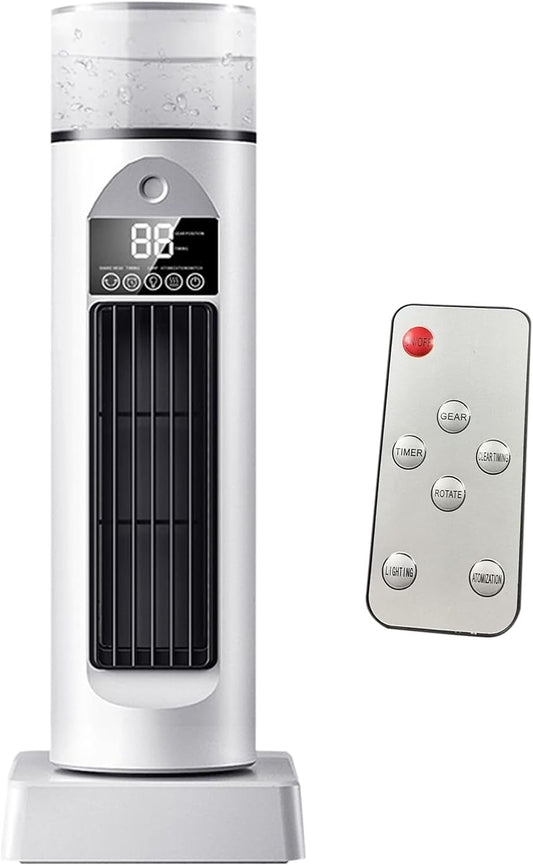  Ventilateur AC Portable – Climatiseur D'air Frais, Refroidisseur Silencieux Sans Pales Avec 6 Vitesses, Télécommande, Réservoir D'eau, Humidificateur Avec Minuterie De 6 Heures Pour Chambre à