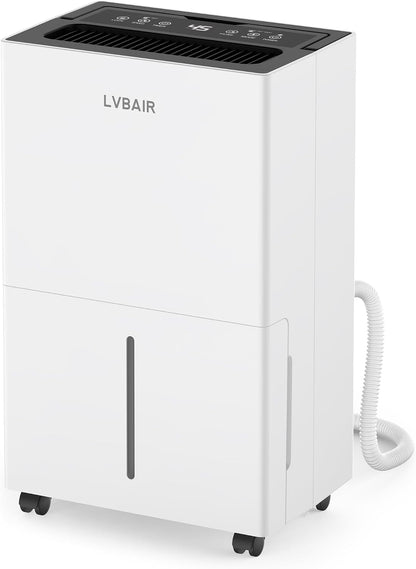  Déshumidificateur 20L/jour - Déshumidificateur électrique Puissant, économe En énergie, Portable, 3 Modes Et Contrôle Intelligent De L'humidité, Déshumidificateur électrique