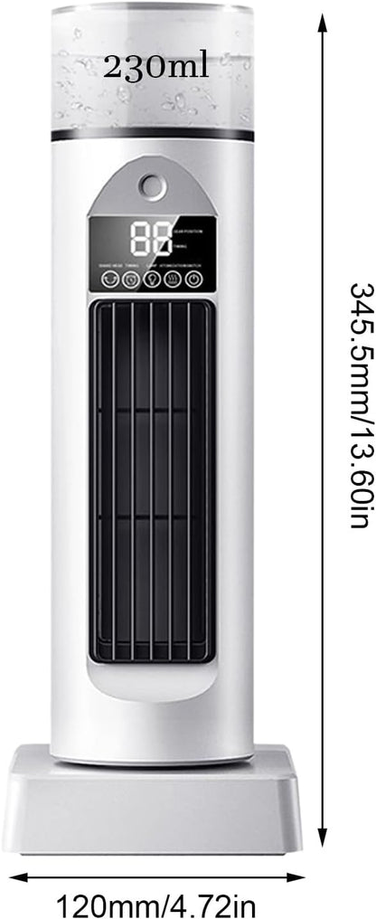 GENERIC Ventilateur De Climatisation – Ventilateur De Refroidissement D'air Tour Pour Chambre à Coucher – 6 Vitesses Oscillantes Sans Pales Avec Télécommande Et Réservoir D'eau, Humidificateur Pour Maison