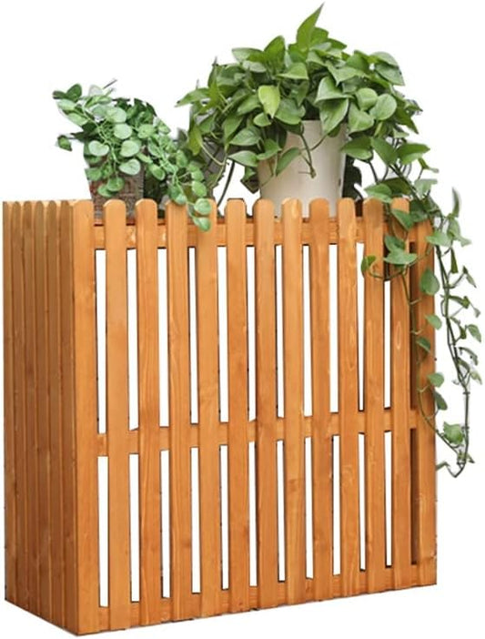 GENERIC Housse En Bois Pour Climatiseurs Extérieurs – Clôture AC Divisée Bleue 85 X 35 X 84 Cm – Parfaite Pour Dissimuler Et Protéger Les Unités De Climatisation.