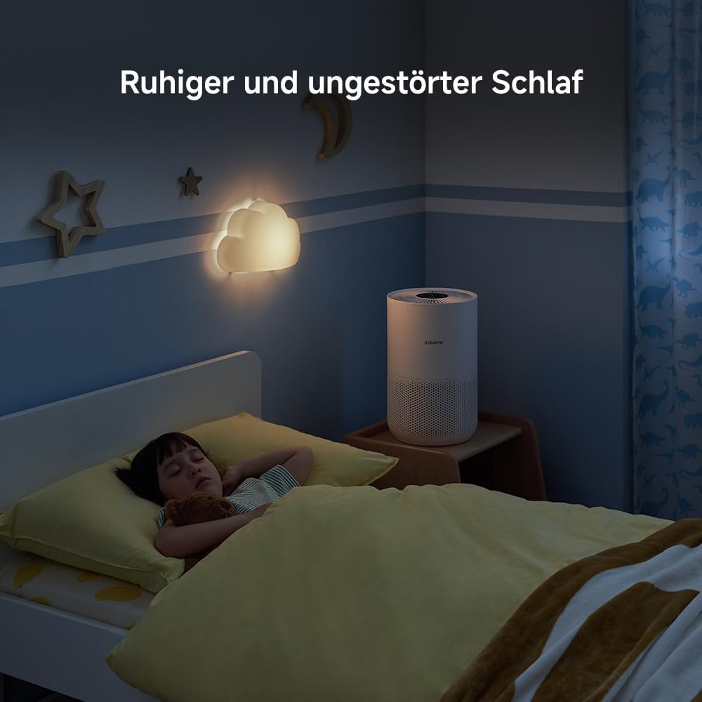  Xiaomi Purificateur D'Air Intelligent 4 Compact Pour Chambre,Filtre HEPA, CADR 230 M³/h, Silencieux，Élimine 99,97% Pollen/poils Animaux/Fumée/Poussière,Mode Sommeil Table/lit, Contrôle App/vocal