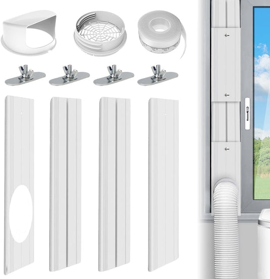  4PCS Kit Calfeutrage Climatiseur Mobile, 130&150mm Universel Kit Fenêtre Climatiseur Mobile