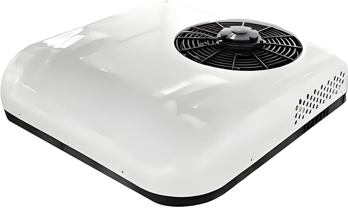  Climatiseur 2200W 12V 24V DC, Unité De Climatisation Ultra Silencieux RV Avec Télécommande, Faible Consommation D'énergie Pour Camion De Camion De Camion, Conception Durable Pour La Vie Mobile