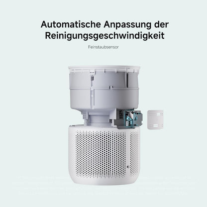  Xiaomi Purificateur D'Air Intelligent 4 Compact Pour Chambre,Filtre HEPA, CADR 230 M³/h, Silencieux，Élimine 99,97% Pollen/poils Animaux/Fumée/Poussière,Mode Sommeil Table/lit, Contrôle App/vocal