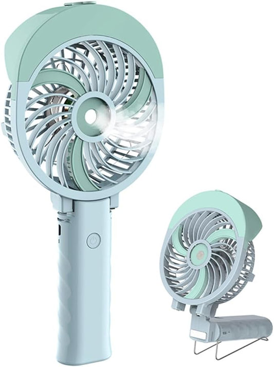  HandFan Ventilateur Brumisateur,Main Ventilateur D’Atomisation, Réservoir D'eau De 55 Ml,Ventilateur De Poche,mini Portatif Ventilateur Pliable USB Rechargeable Refroidisseur Voyage/Camping